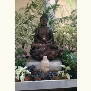 2025 Premium Quality Large Fiberglass <b>Garden</b> Decor <b>Buddha</b> Statue Stone Concrete Water Fountain from India on Sale - Product Image 1