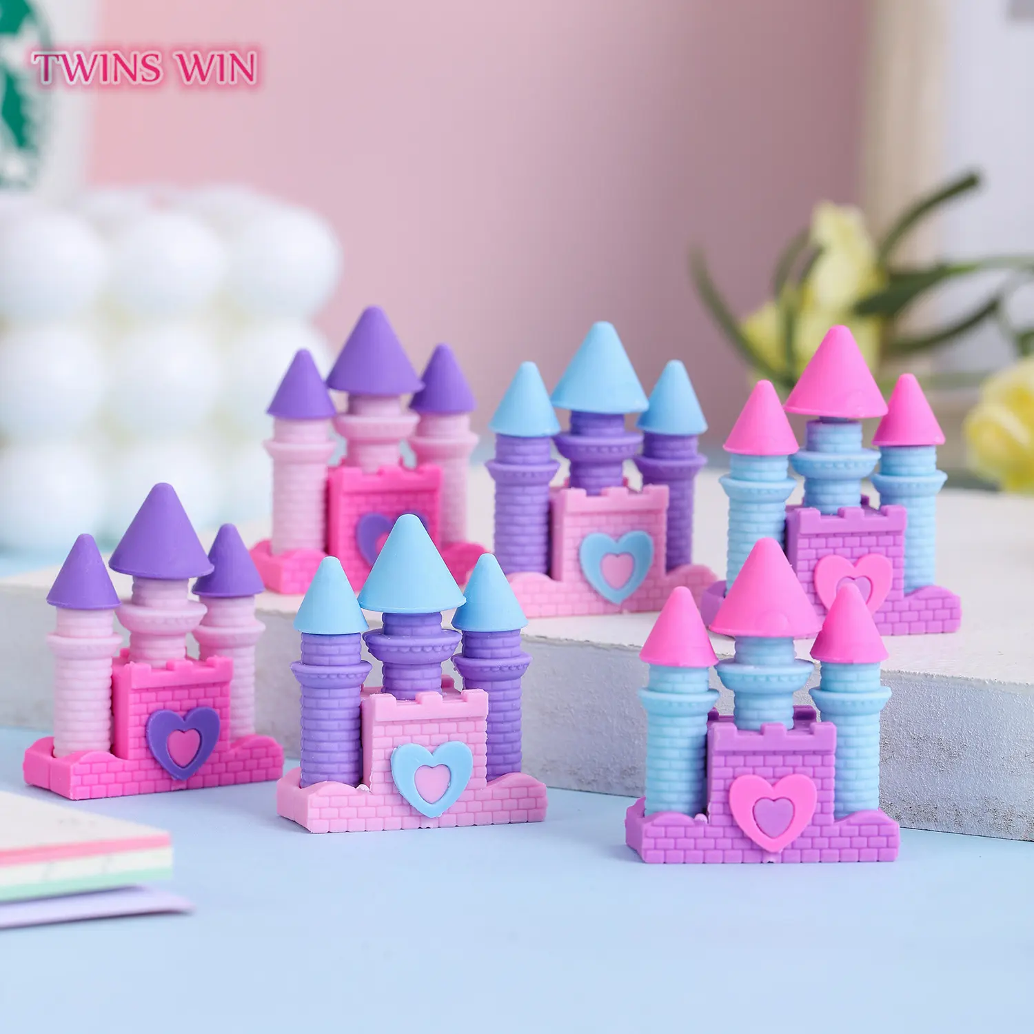 Cancelleria creativa per il giorno dei bambini regalo di natale gomma da cancellare Princess Dream Castle Eraser 762