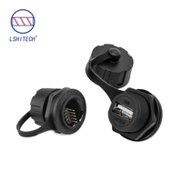 Connecteurs USB étanches IP67 Lshitech, prise femelle, fiche aviation, type traversant/soudable pour applications marines et de surveillance extérieure