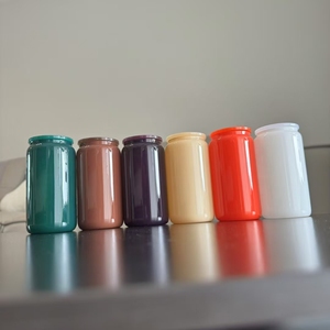 2025 Hotsale <span class=keywords><strong>natale</strong></span> nuovo Design personalizzato sublimazione lattine di vetro con coperchio e paglia - Product Image 3