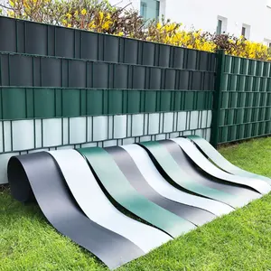 Gulungan Strip pagar PVC 0.19x35m, untuk perlindungan privasi taman Zaun Zaunblende Ende