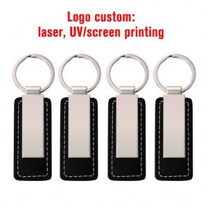 Factory Wholesale Luxury Customizable Logo PU <b>Leather</b> <b>Keychain</b> Carabiner Keyring Metal Accessories for Car Brand Promotional - Product Image 2