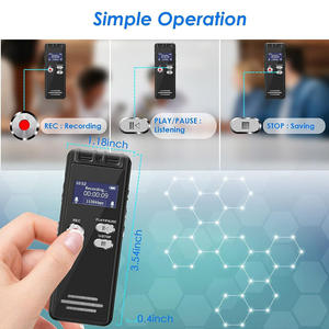 เครื่องบันทึกเสียง MP3ดิจิทัลแบบพกพาความจุ LAR, เครื่องอัดเสียงการป้องกันด้วยรหัสผ่านแบบอัดเสียงรวมถึงสายสัญญาณเสียงที่เปิดใช้งาน - Product Image 5