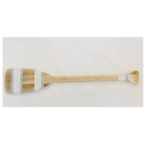 Pagaia dipinta di arte della parete della casa della spiaggia costiera di ispirazione Vintage rema decorativo della casa del lago - Product Image 3