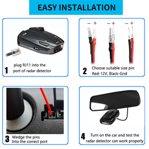 Cable de alimentación para coche con conector RJ11, para radar, detector de radar, cámara de salpicadero, cable reductor de voltaje 12V. Venta directa de fábrica L197 - Product Image 2