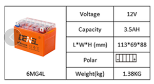 Proveedor de baterías de <span class=keywords><strong>precio</strong></span> competitivo, batería Mighty <span class=keywords><strong>Max</strong></span> 6qwlz180, batería de gasolina universal DENEL 6MG4L 12V4AH - Product Image 3