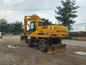Excavatrice sur pneus originale d'occasion Hyundai Robex 210 de Corée, 21 tonnes, modèles R210W-7 et R210W-9, vente d'excavatrice 210W-9 bon marché - Product Image 4