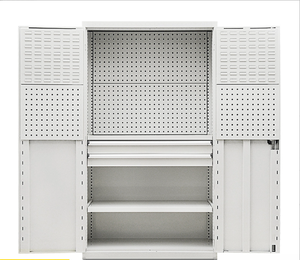 Workshop Garage Storage Equipment Cabinet Heavy Duty Garage 2 Swing Door Steel <b>Tool</b> Cabinet with Drawers and Adjustable Shelves - Product Image 5