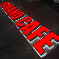 Lettres lumineuses 3D personnalisées par le fabricant, lettres en acrylique rétroéclairées, enseigne LED pour entreprise, lettres 3D en acrylique illuminées