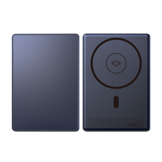 15W Qi2 Magnetic Wireless Power Bank, PD 20W Fast Charging, Ultra-thin 5.5mm Portable Charger for Phones, Watches, Earbuds
