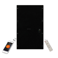 Chauffage par panneau miroir infrarouge Tuya Smart App, cadre fin sans cadre, épaisseur 4-5 mm, miroir argenté M45D 450W 220-240 V~
