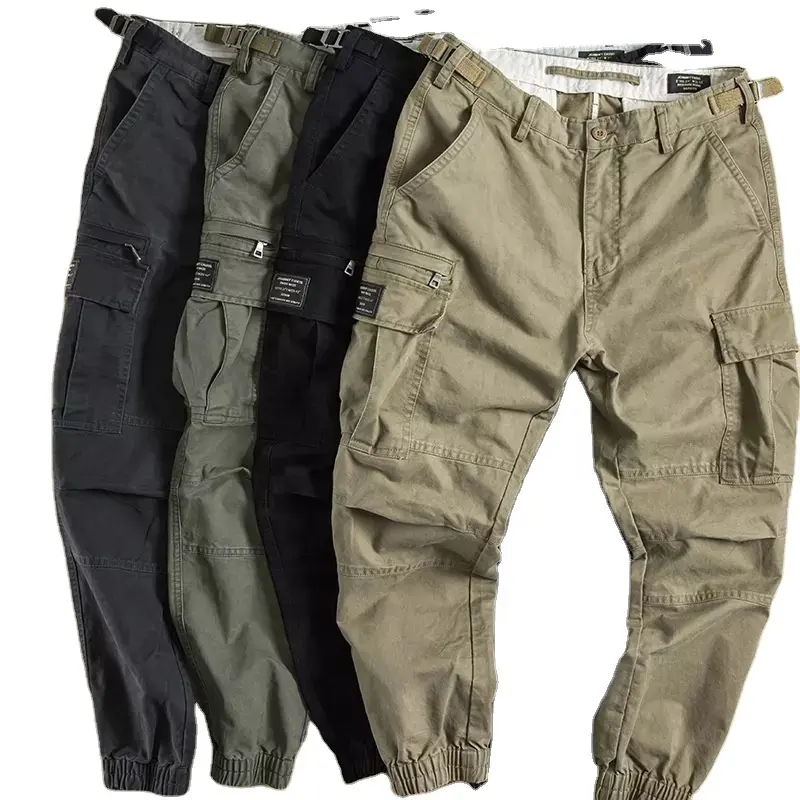 Stockpapa vente en gros, nouveaux modèles personnalisés, pantalons cargo pour hommes, grandes poches, pantalons en coton, vêtements pour hommes, stock