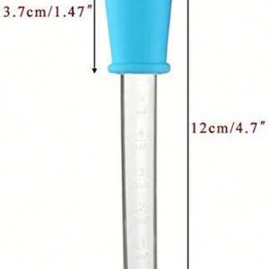 Pipettes pour enfants en silicone écologiques de 5 ml, compte-gouttes liquides transparents, embout en forme de bulbe, poignée en bois, pipettes à eau pour enfants, ustensiles - Product Image 4