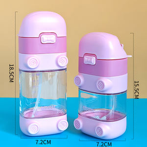 แก้วหัดดื่มแบบหลอดดูดลายการ์ตูน Tritan ปลอดสาร BPA เป็นมิตรกับสิ่งแวดล้อม ป้องกันการหก ขนาด 10 ออนซ์ สำหรับเด็กอายุ 1-3 ปี ล้างในเครื่องล้างจานได้ พร้อมสายสะพาย - Product Image 6