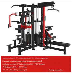 Équipement de fitness professionnel commercial multi-gym 8 stations en acier pour la musculation et la sécurité du dos, idéal pour les entraîneurs de bodybuilding - Product Image 5