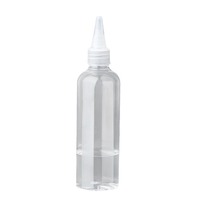 Vente en gros de bouteille à nez aiguille de 100ml sous-paquet d'extrusion de plastique plastique nu de 50ml 300ml bouteille souple à bouche pointue à presser transparente