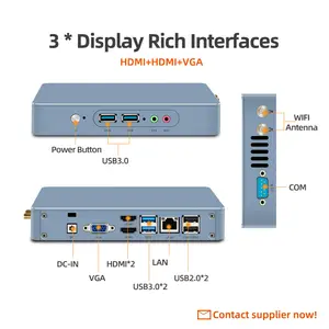 安価なミニコンピューターデスクトップクアッドコアUbuntu 8Gb Ram Linux Oem Mini Pc N5095 Computer Mini Pc with 3 * Display