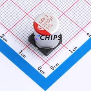 Condensador Sólido SMD SS222M6R3G12R7R1Z00ZZ, D10xL12.7mm 2200uF 20% 6.3V Polímero - Product Image 1