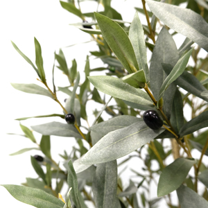 Arbre d'olivier artificiel B2B de 210 cm (7 pieds) <span class=keywords><strong>en</strong></span> pot, style mince de luxe avec écorce texturée réaliste <span class=keywords><strong>pour</strong></span> décoration d'angle ou pièce à poser au sol - Product Image 4
