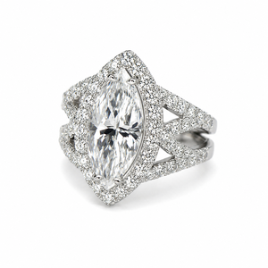 Anello di Fidanzamento Marquise Princess per Donne, Elegante Gioiello da Indossare sul Dito per Proposte - Product Image 1