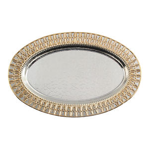 Plato de fruta de hierro dorado/plateado - Product Image 4