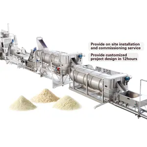 Potato Flakes Making Machine Production Line Yam Powder Drying Line Complete 500 Kg 1000 Kg/h Tapioca Sweet Snacks Food