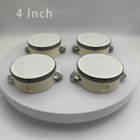 Vente en gros du tambourin en peau de mouton simili de 4 pouces, le plus vendu, pour l'accompagnement Orff et comme cadeau de mariage, à prix très raisonnable.