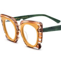 Nouveau Acétate Multicolore Optique Cadre Marque Designer Transparent Lunettes Cadre Myopie Optique Prescription Lunettes