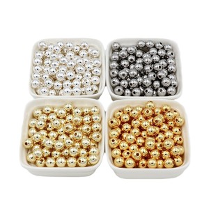 2-10mm 14k/18K Spacer hạt vàng mạ kim loại vòng hạt cho tình bạn Vòng đeo tay Bikini bụng chuỗi bãi biển đồ trang sức làm - Product Image 3