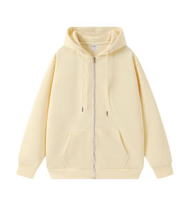 Produttori di abbigliamento stile primavera e autunno personalizzato con cerniera felpa a maniche lunghe con cappuccio da <span class=keywords><strong>uomo</strong></span> 330g giacca Casual Cardigan - Product Image 1