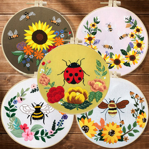 Kit <span class=keywords><strong>de</strong></span> inicio <span class=keywords><strong>de</strong></span> bordado con estampado para recolección <span class=keywords><strong>de</strong></span> miel <span class=keywords><strong>de</strong></span> abejas, Kit <span class=keywords><strong>de</strong></span> bordado <span class=keywords><strong>de</strong></span> costura <span class=keywords><strong>de</strong></span> <span class=keywords><strong>punto</strong></span> <span class=keywords><strong>de</strong></span> <span class=keywords><strong>cruz</strong></span> impreso para principiantes, adultos y niños - Product Image 3