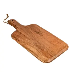 Planche à découper en bois d'acacia de cuisine de haute qualité avec poignée