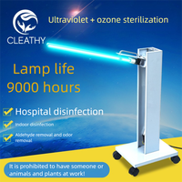 Stérilisateur à lumière UV pour la désinfection, lampe germicide mobile 60W sans ozone, base métallique 2G11 pour usage domestique et professionnel