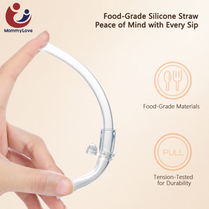 <span class=keywords><strong>Vaso</strong></span> de entrenamiento personalizado para bebés con pajita y asas, botella de agua de plástico para niños, venta al por mayor para recién nacidos - Product Image 3