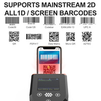 Escáner de código de barras 2D portátil Xincode, escáner de código QR automático con cable USB PDF417, lector de código de barras 1D de matriz de datos para pago móvil
