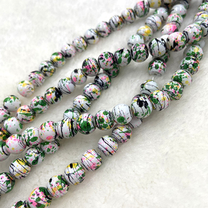 Perles Scéniques Effet <span class=keywords><strong>Aquarelle</strong></span> 8/10mm Inspirées <span class=keywords><strong>de</strong></span> l'Art Paysager Chinois pour Bijoux Uniques - Stock d'Usine en Gros - Product Image 3