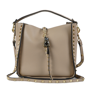 Vente en gros de personnalisation de marque de créateur pour femmes sac à main en cuir sac à bandoulière rivet doré sac fourre-tout vintage en coton 2L - Product Image 1