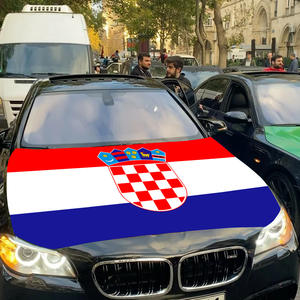 Housse de capot de voiture personnalisée en polyester avec drapeau croate pour la Coupe de football 2026, idéale pour la décoration extérieure des véhicules - Product Image 5