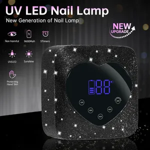Lampe à ongles UV LED rechargeable, 30 LED, machine de séchage de vernis gel, grand écran tactile LCD, professionnelle, intelligente, en acier inoxydable - Product Image 2