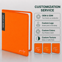 Porte-documents personnalisé avec logo, format lettre, 30 pochettes, 60 pages, en plastique PP recyclable, organiseur de documents pour le bureau et l'école