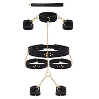 Ensemble de 7 pièces : Menottes réglables, attaches de cheville, kit de bondage complet pour le corps, dispositifs de retenue pour couples, jeux SM