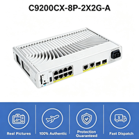 Cisco Catalyst C9200CX-8P-2X2G-A Switch Ethernet Gestionado L3 de 8 Puertos Gigabit PoE+ con 2x10G SFP+ Uplink, 60Gbps, 240W, Sin Ventilador, Empresarial