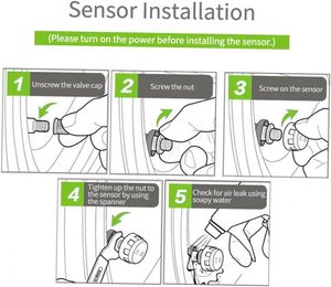 4 External Sensors Wireless Solar GPS Alkaline Battery Plastic <b>TPMS</b> LCD Car Tire Pressure Monitoring System - Product Image 6