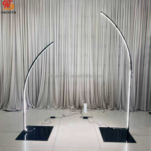 SMOOTH New Arrival Tall Black Curved Arch Metal Floor <b>Stand</b> For <b>Hanging</b> Chandelier Freestanding Lamp Support Prop - Product Image 4