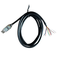 Cable USB a RS422 Utech USB-RS422-WE-1800-BT, 1.8M, NEGRO, Conector USB Transparente