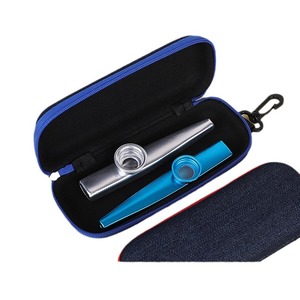 Estuche rígido Kazoo de neopreno con cierre de cremallera, bolsa de almacenamiento portátil para instrumentos, para accesorios de flauta - Product Image 1