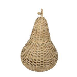 Cesta de almacenamiento decorativa de mimbre hecha a medida con forma de fruta para escritorio, cesta de almacenamiento artesanal transfronteriza con forma de pera - Product Image 3