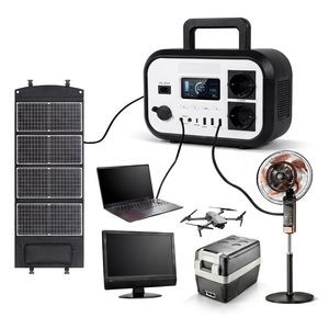 Station d'alimentation portable LiFePO4 600W 576Wh OEM ODM, kit générateur solaire EU 220V avec panneau solaire pliable 100W pour camping et camping-car - Product Image 1