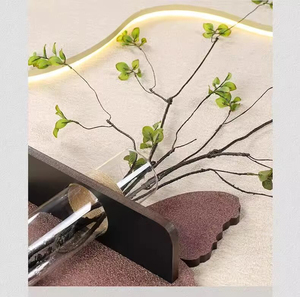 Jarrón de pared de plantas verdes hidrofílicas nórdicas <span class=keywords><strong>minimalistas</strong></span> modernas arte 3D textura de arenisca sala de estar pintura colgante arte del hogar <span class=keywords><strong>para</strong></span> - Product Image 5