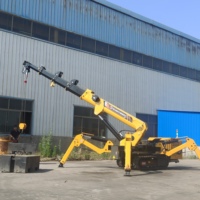 Grue à araignée facile à utiliser de 10m à vendre pour les travaux de toiture Grue à araignée 3T à capacité de charge élevée sur chenilles en caoutchouc durables
